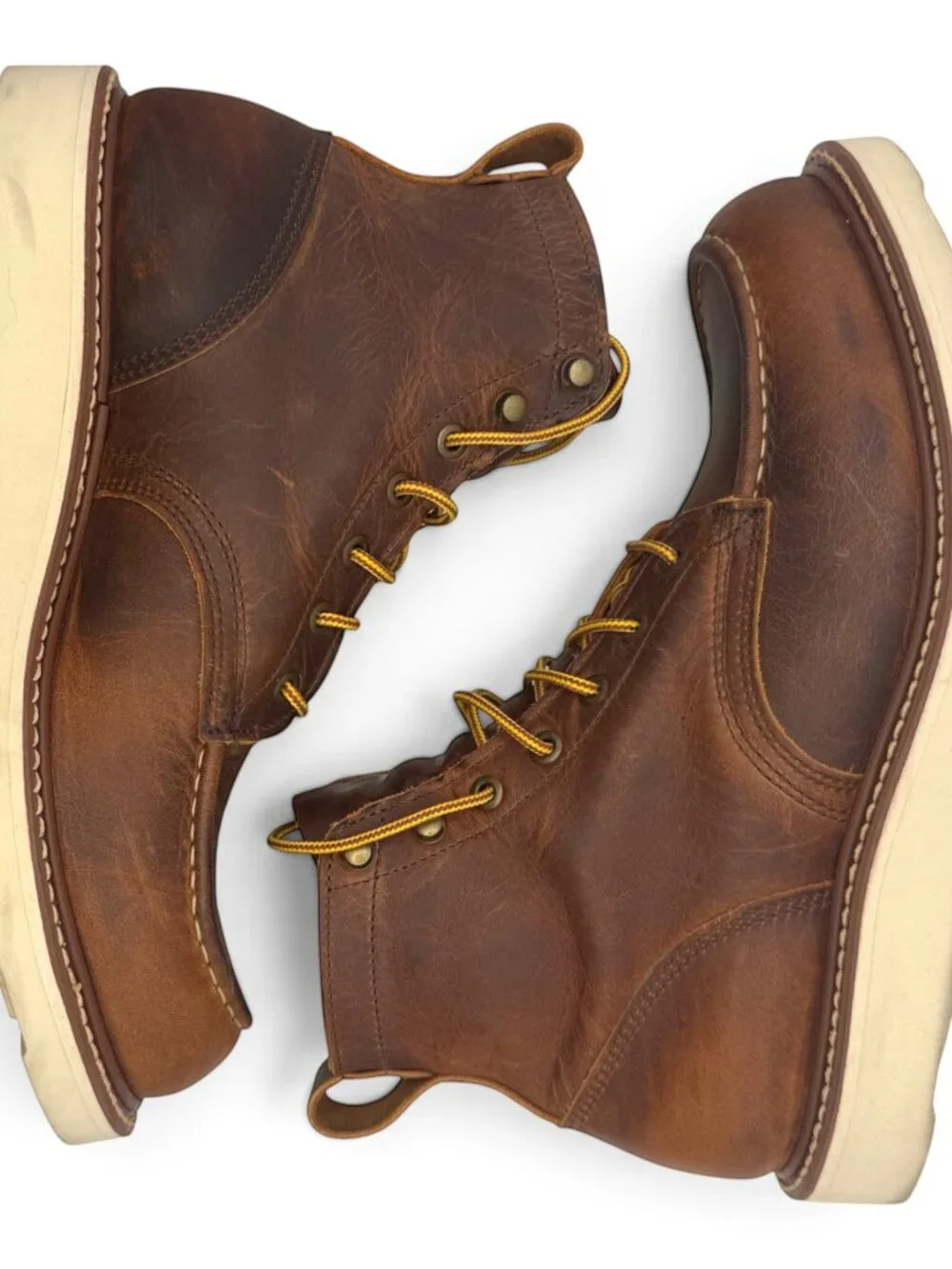 Truman Boot Co Tobacco Snakebite Moc Toe Boots 9D Work Last